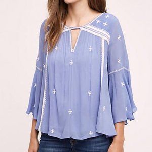 Anthropologie Floreat Embroidered Adena Top US 2
